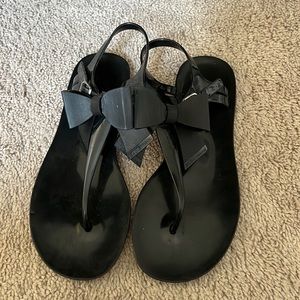 • BCBGeneration black bow sandals